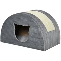 PawHut Katzenhöhle mit Kraztbrett