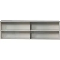 Woood Klink Aufsatzschrank 200 x 60 cm Grau/Glas
