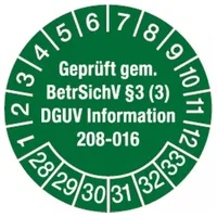 Dreifke Dreifke® Prüfplakette ab 28 geprüft gem. BetrSichV §3