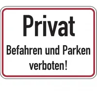 Wagner-sicherheit Hinweisschild Privat Befahren und Parken verboten 400 x