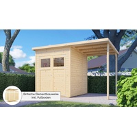 Konifera Gartenhaus KONIFERA "Amrum 2", beige (naturbelassen), Fußboden im