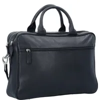 Dermata Aktentasche Leder 40 cm Laptopfach schwarz