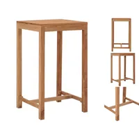 VidaXL Outdoor-Bartisch 60x60x105 Massivholz Teak