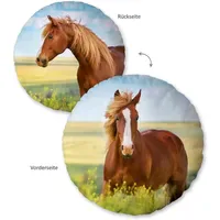 Herding Kissen Pferde Wende-Rundkissen 50 x 50 cm Polyester