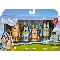 Moose Toys 300157 - BLUEY Figuren-4er-Pack (Bluey & Family),