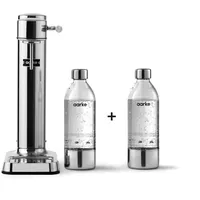 Aarke Wassersprudler Edelstahl Finish + weiß