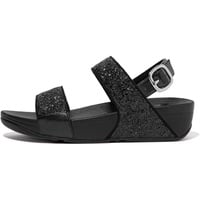 FitFlop Damen Lulu Keilsandale, Schwarz Glitter, 37 EU