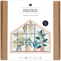 Rico Design Stickpackung Vorgezeichnet, Urban Jungle, klein, inkl. Dekostickrahmen