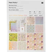 Rico Design Motivpapierblock Futschikato Flower Power 24 Blatt 210