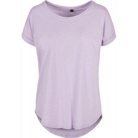 Build Your Brand Rundhalsshirt Damen Long Slub Tee /