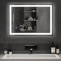 Mondeer LED Badspiegel mit Beleuchtung, 50×70 cm Wandspiegel mit