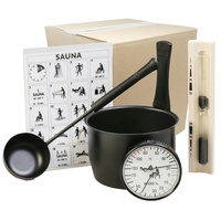 Eliga Sauna-Zubehör-Set "black" 5-teilig