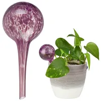 Relaxdays Bewässerungskugel 20 x Ø 6 cm lila Glas