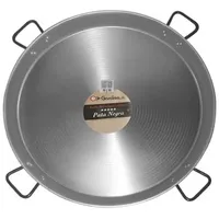 Der-spanien-shop Garcima Paella Pfanne Stahl poliert, grau, 90 cm