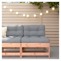 VidaXL Garten-Mittelsofa Massivholz braun