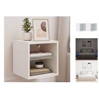 VidaXL TV-Wandschränke mit LED-Leuchten 2 Stk. Weiß 30x28,5x30 cm
