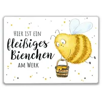 Speecheese Pummel Biene Schneidebrett mit Spruch fleißiges Bienchen am