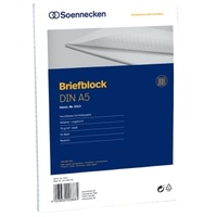 SOENNECKEN Briefblock 2313 DIN A5 70g rautiert 50Blatt weiß