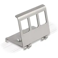 DeLock Keystone Metall Halterung 3 Port für Hutschiene