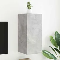 VidaXL TV-Wandschrank mit LED-Leuchten Betongrau 30,5x35x70 cm