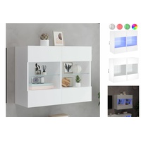 VidaXL TV-Wandschrank mit LED-Leuchten Weiß 78,5x30x60,5 cm