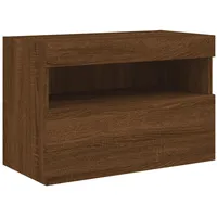 VidaXL TV-Wandschrank mit LED-Leuchten Braun Eichen-Optik 60x30x40 cm
