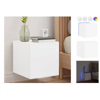 VidaXL TV-Wandschrank mit LED-Leuchten Weiß 30,5x35x30 cm