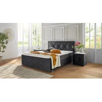 LEONIQUE »Alfie, Topseller! Inkl. Bettkasten&Topper« Wahlweise mit Knopfsteppung oder