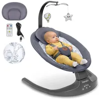 Lionelo Babywippe und Liegestuhl, Fernbedienung, 12 Melodien, zwei Schaukelrichtungen,