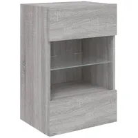 VidaXL TV-Wandschrank mit LED-Leuchten Grau Sonoma 40x30x60,5 cm