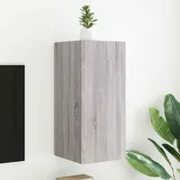 VidaXL TV-Wandschrank mit LED-Leuchten Grau Sonoma 30,5x35x70 cm