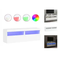 VidaXL TV-Wandschränke mit LED-Leuchten 2 Stk. Weiß 60x30x40 cm