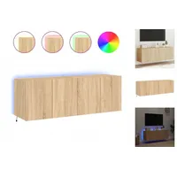 VidaXL TV-Wandschränke mit LED-Leuchten 2 Stk. Sonoma-Eiche 60x35x41cm