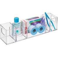 IDesign iDesign,39680,Badezimmer AA8Organizer, Aufbewahrungsboxaus Kunststoff mit8 Fächern und Griffen,