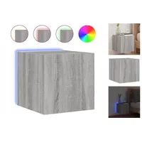 VidaXL TV-Wandschrank mit LED-Leuchten Grau Sonoma 30,5x35x30 cm