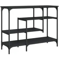 VidaXL Konsolentisch mit Ablagen Schwarz 100x35x75 cm
