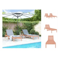 VidaXL Sonnenliegen 2 Stk. 199,5x60x74 cm Massivholz Douglasie