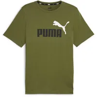 Puma Ess+ 2 Col Logo Kurzarm-T-Shirt Olive Green S