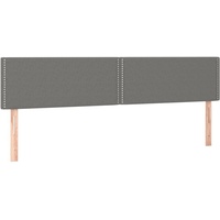 VidaXL Kopfteile 2 Stk. Dunkelgrau 90x5x78/88 cm Stoff
