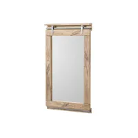 MASSIVMOEBEL24.DE Spiegel Mango 65x6x110 whitewash lackiert RAILWAY #383)