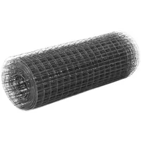 VidaXL Drahtzaun Stahl mit PVC-Beschichtung 10x0,5 m Grau