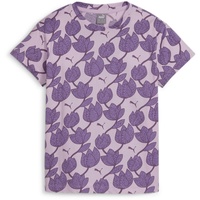 Puma Unisex ESS+ Blossom Tee G T-Shirt, Grape Mist-AOP,