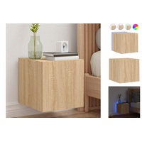 VidaXL TV-Wandschrank mit LED-Leuchten Sonoma-Eiche 30,5x35x30 cm