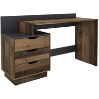 ByLIVING Schreibtisch BELFAST Eiche Old Wood Anthrazit B/H/T: ca.