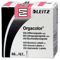 Leitz Orgacolor Buchstabensignal M 250 Stück, rosa