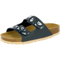 LICO Jungen Bioline KIDS Pantoletten, Schwarz/ Weiß, 39
