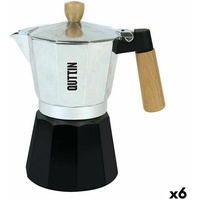 Quttin Italienische Kaffeemaschine Quttin 12 Kopper Holz Aluminium (6