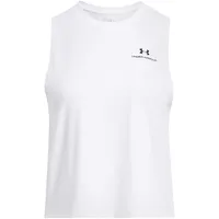 Under Armour Vanish Elite Vent Crop-Top Damen 100 white/black