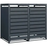 Westmann Mülltonnenbox Kubus Metall 2er Box 240 l Anthrazit