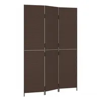 VidaXL Paravent 3-tlg. Braun Poly Rattan